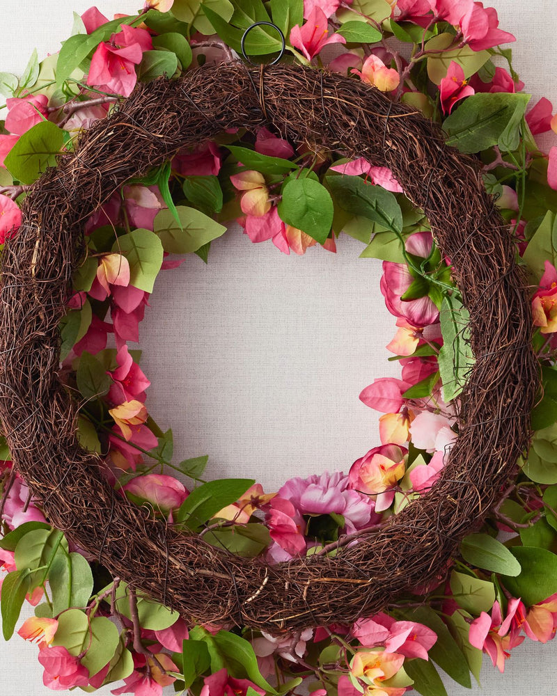 Guirlanda com flores artificiais 60cm